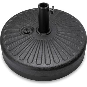 imageBest Choice Products Fillable Umbrella Base Stand Round Sunburst Plastic Patio Umbrella Base Stand Pole Holder for Outdoor Lawn w 55lbs Weight Capacity Adjustment KnobBlack