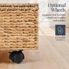 imageBest Choice Products Under Bed Storage Containers WLid Wheels and Handles 2Pack Large Handwoven Water Hyacinth Closet Organizer Shoe Storage Bins MultiPurpose Nesting Baskets  NaturalNatural