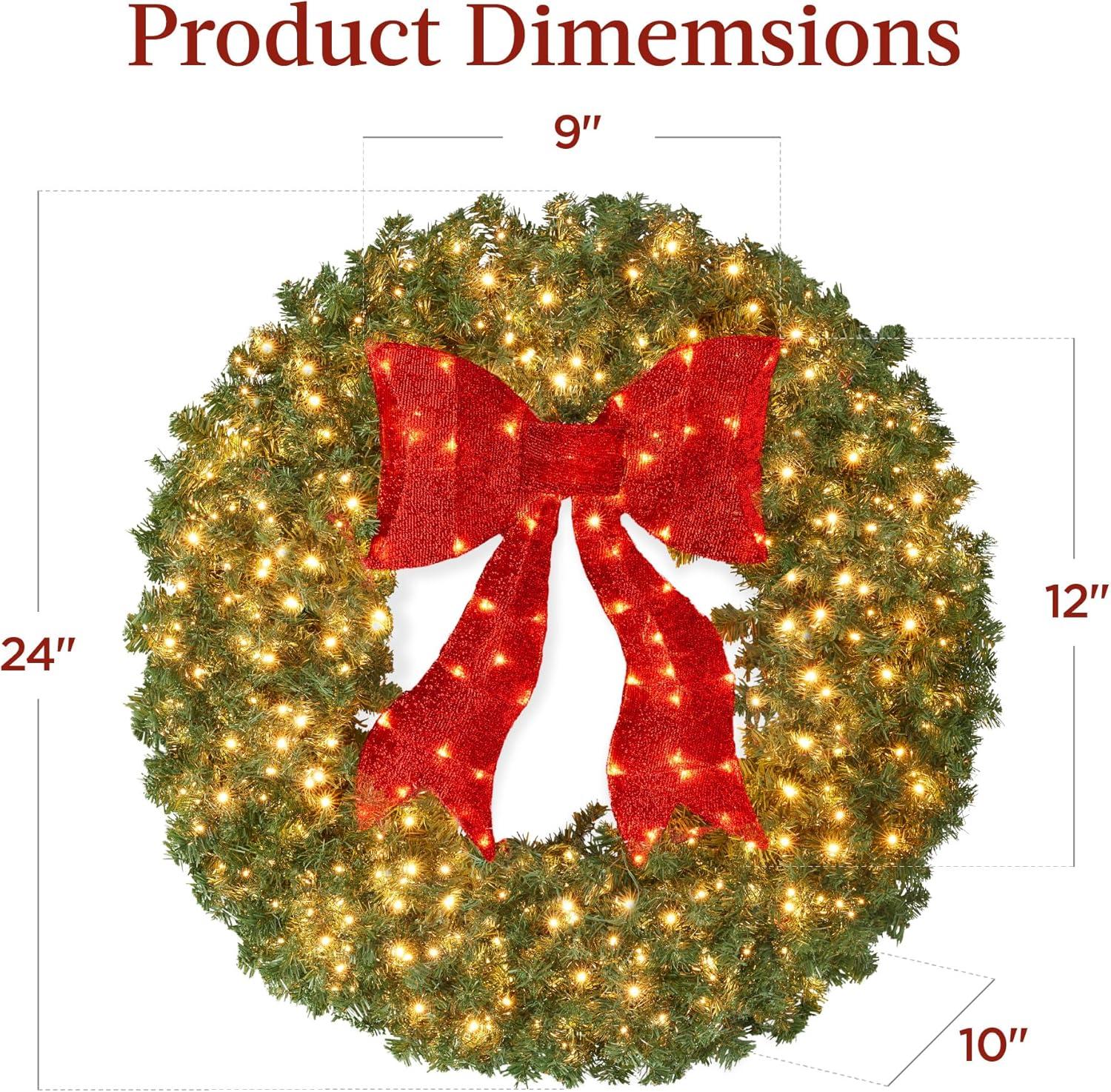 imageBest Choice Products 36in PreLit Christmas Wreath wBerries ampamp Pinecones Large Artificial IndoorOutdoor Decor for Door Mantel wRed Bow PluginGreen