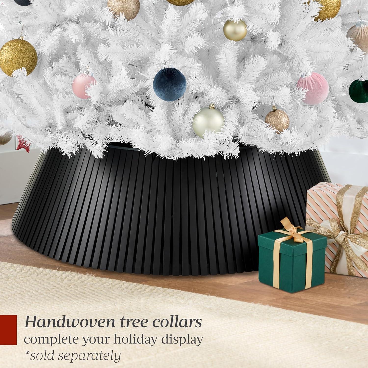 imageBest Choice Products Artificial Frosted Christmas Tree 6ft Premium Unlit Realistic Spruce Holiday Dcor wDense Branches Metal Base  Blue SpruceWhite Spruce