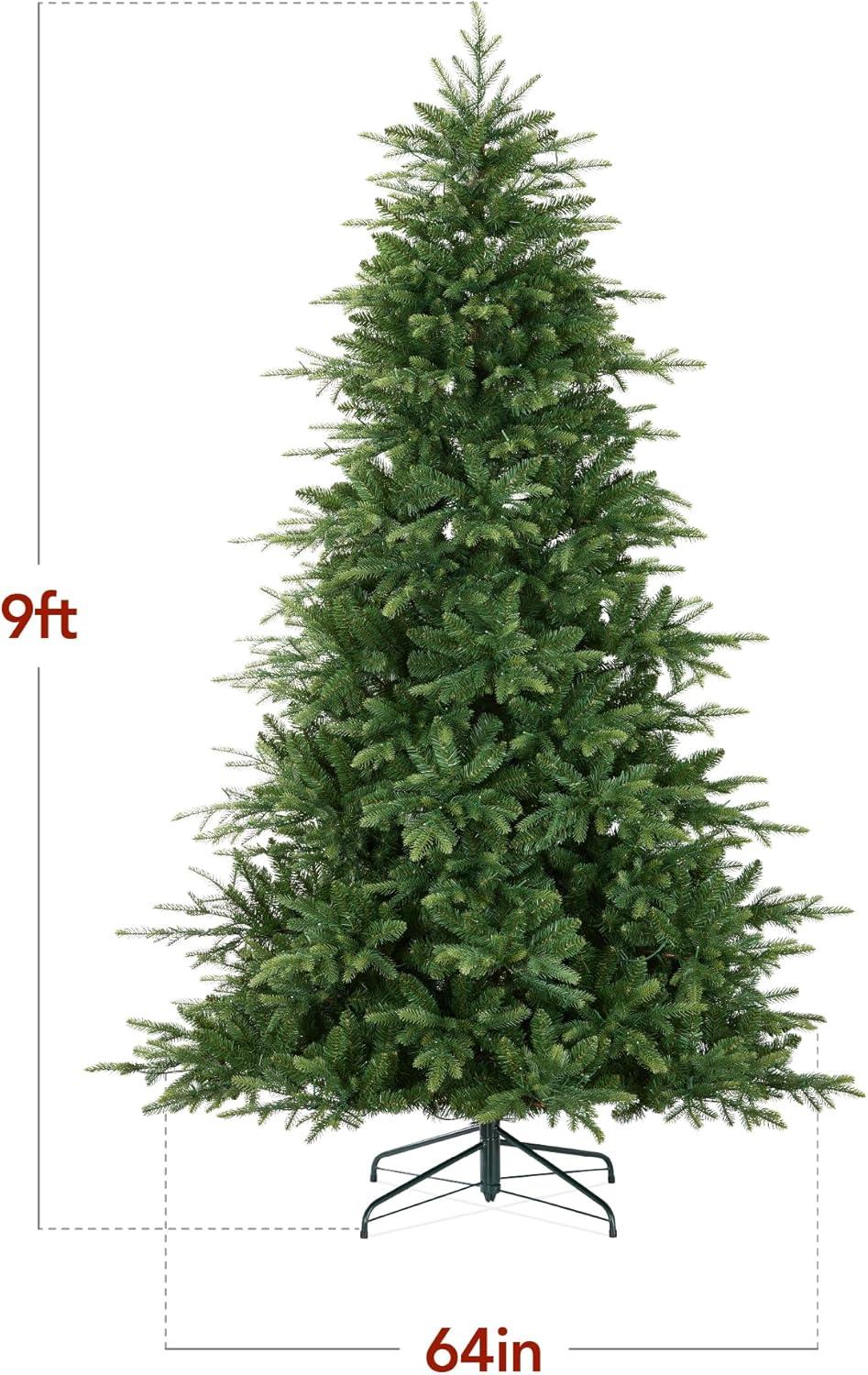 imageBest Choice Products Full Aspen Christmas Tree 6ft Prelit Realistic Noble Fir w 450 Glowing Micro LED Lights 2in1 White ampamp MulticolorGreen