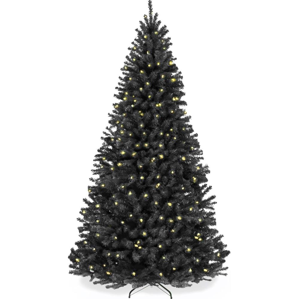 imageBest Choice Products Artificial Frosted Christmas Tree 6ft Premium PreLit Realistic Spruce Holiday Dcor wDense Branches Metal Base  Blue SpruceBlack Spruce