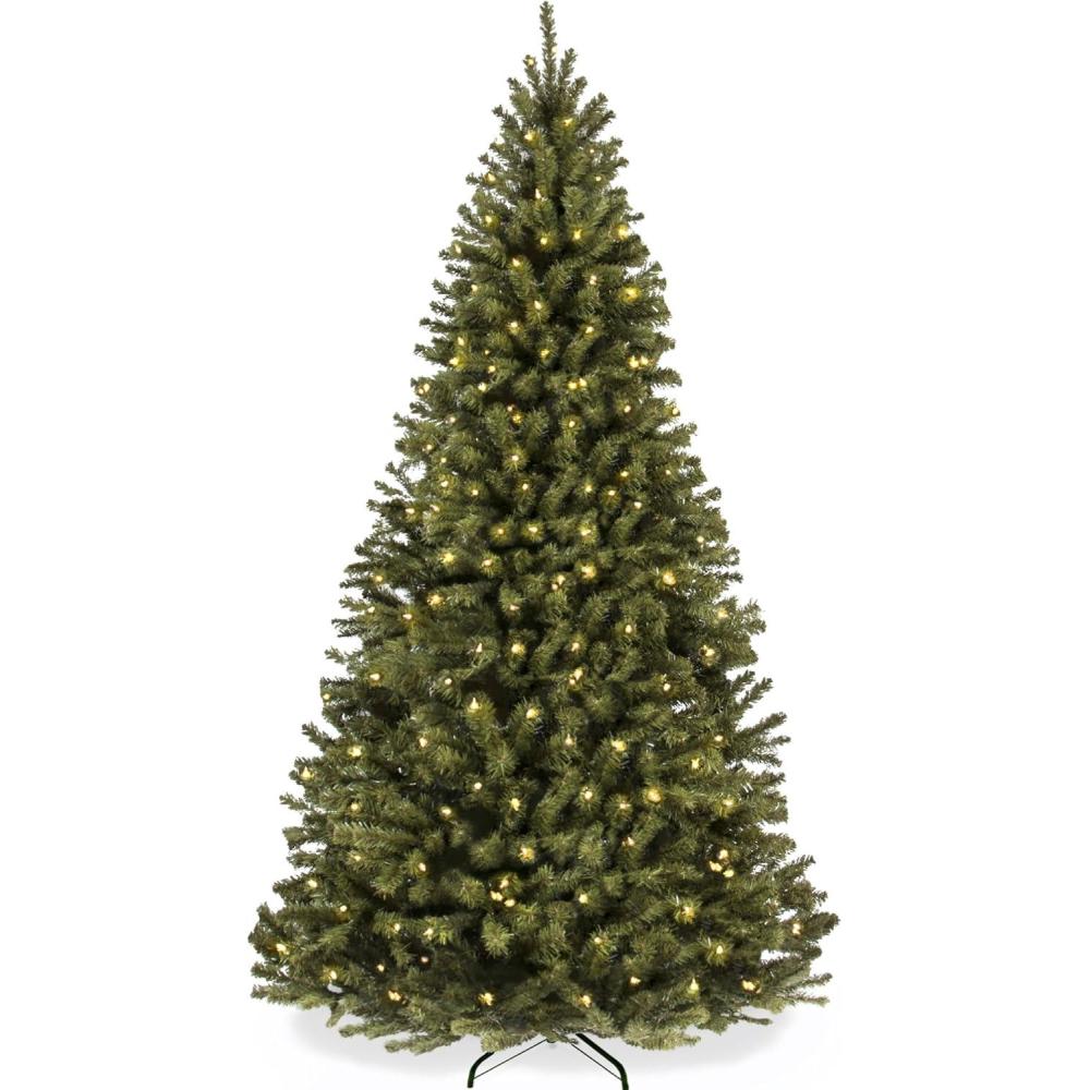 imageBest Choice Products Artificial Frosted Christmas Tree 6ft Premium PreLit Realistic Spruce Holiday Dcor wDense Branches Metal Base  Blue SpruceGreen Spruce