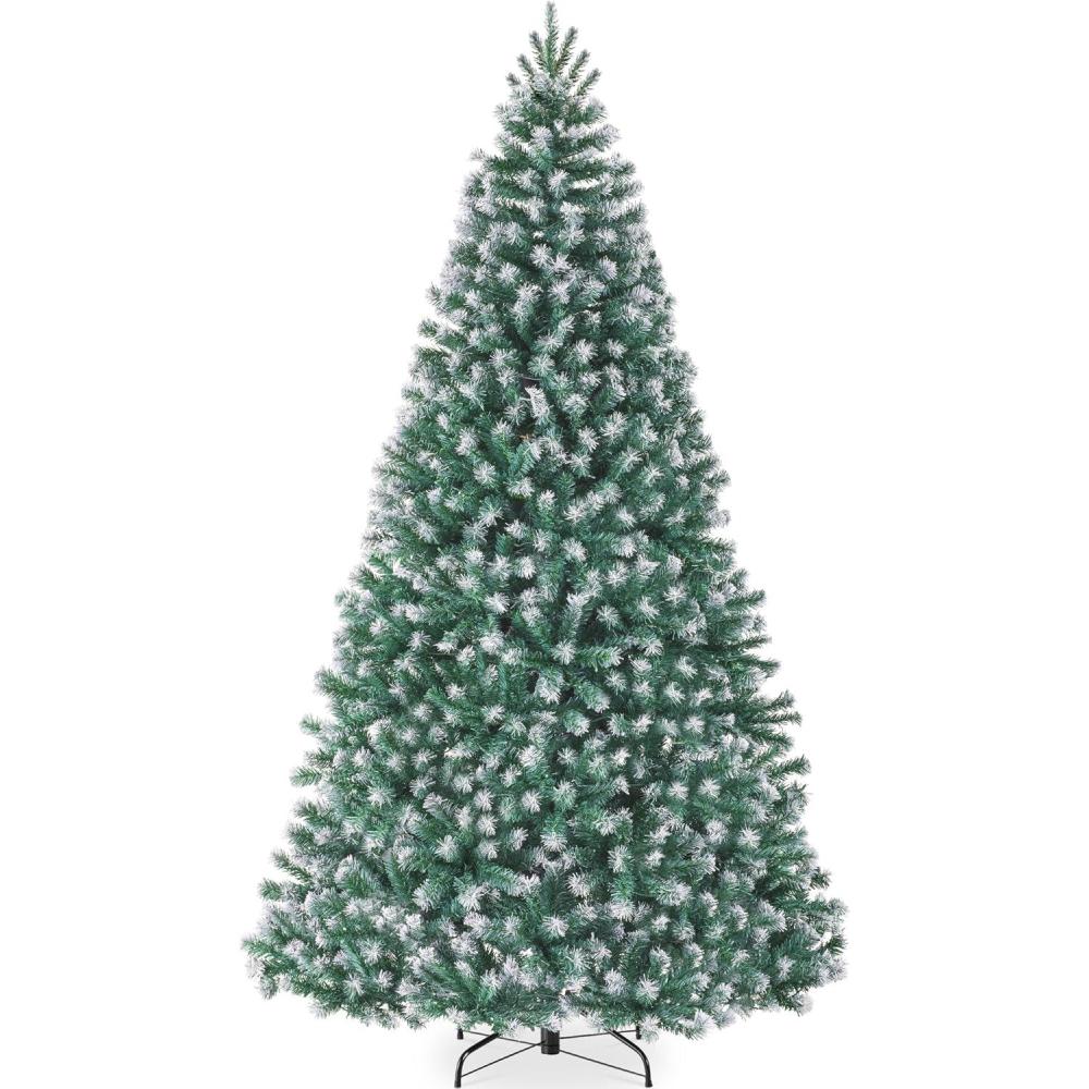 imageBest Choice Products Artificial Frosted Christmas Tree 6ft Premium Unlit Realistic Spruce Holiday Dcor wDense Branches Metal Base  Blue SpruceFrosted Blue Spruce