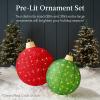 imageBest Choice Products 2pc Lighted PopUp Outdoor Christmas Ornament Set Holiday Ball Decoration w 220 LED Lights 8 Light Functions  RedGoldGoldWhite  Large