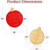 imageBest Choice Products 2pc Lighted PopUp Outdoor Christmas Ornament Set Holiday Ball Decoration w 220 LED Lights 8 Light Functions  RedGoldRed Gold  Extra Large