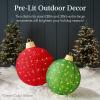 imageBest Choice Products 2pc Lighted PopUp Outdoor Christmas Ornament Set Holiday Ball Decoration w 220 LED Lights 8 Light Functions  RedGoldRedGold  Large