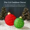 imageBest Choice Products 2pc Lighted PopUp Outdoor Christmas Ornament Set Holiday Ball Decoration w 220 LED Lights 8 Light Functions  RedGoldRedGreen  Extra Large