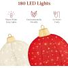 imageBest Choice Products 2pc Lighted PopUp Outdoor Christmas Ornament Set Holiday Ball Decoration w 220 LED Lights 8 Light Functions  RedGoldRedWhite  Large