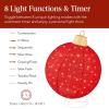 imageBest Choice Products 2pc Lighted PopUp Outdoor Christmas Ornament Set Holiday Ball Decoration w 220 LED Lights 8 Light Functions  RedGoldRedWhite  Large