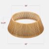 imageBest Choice Products 36in Christmas Tree Collar Solid Wood Slatted Tree Skirt Holiday Accessory for Home  WalnutNatural