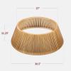 imageBest Choice Products 36in Christmas Tree Collar Solid Wood Slatted Tree Skirt Holiday Accessory for Home  WalnutNatural