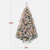 imageBest Choice Products Artificial Flocked Christmas Tree 6ft Premium PreLit Colorful Pine Holiday Dcor w250 Twinkle Lights Metal Base  Baby BlueGreen