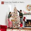 imageBest Choice Products Artificial Flocked Christmas Tree 6ft Premium PreLit Colorful Pine Holiday Dcor w250 Twinkle Lights Metal Base  Baby BlueGreen