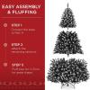 imageBest Choice Products Artificial Frosted Christmas Tree 6ft Premium PreLit Realistic Spruce Holiday Dcor wDense Branches Metal Base  Blue SpruceBlack Spruce  Frosted