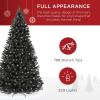 imageBest Choice Products Artificial Frosted Christmas Tree 6ft Premium PreLit Realistic Spruce Holiday Dcor wDense Branches Metal Base  Blue SpruceBlack Spruce
