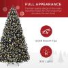imageBest Choice Products Artificial Frosted Christmas Tree 6ft Premium PreLit Realistic Spruce Holiday Dcor wDense Branches Metal Base  Blue SpruceBlack Spruce  Frosted