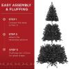 imageBest Choice Products Artificial Frosted Christmas Tree 6ft Premium PreLit Realistic Spruce Holiday Dcor wDense Branches Metal Base  Blue SpruceBlack Spruce