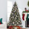 imageBest Choice Products Artificial Frosted Christmas Tree 6ft Premium PreLit Realistic Spruce Holiday Dcor wDense Branches Metal Base  Blue SpruceBlack Spruce  Frosted