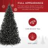imageBest Choice Products Artificial Frosted Christmas Tree 6ft Premium PreLit Realistic Spruce Holiday Dcor wDense Branches Metal Base  Blue SpruceBlack Spruce