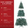 imageBest Choice Products Artificial Frosted Christmas Tree 6ft Premium PreLit Realistic Spruce Holiday Dcor wDense Branches Metal Base  Blue SpruceBlue Spruce