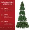 imageBest Choice Products Artificial Frosted Christmas Tree 6ft Premium PreLit Realistic Spruce Holiday Dcor wDense Branches Metal Base  Blue SpruceGreen Spruce
