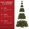 imageBest Choice Products Artificial Frosted Christmas Tree 6ft Premium PreLit Realistic Spruce Holiday Dcor wDense Branches Metal Base  Blue SpruceGreen Spruce
