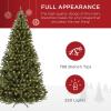 imageBest Choice Products Artificial Frosted Christmas Tree 6ft Premium PreLit Realistic Spruce Holiday Dcor wDense Branches Metal Base  Blue SpruceGreen Spruce