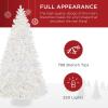 imageBest Choice Products Artificial Frosted Christmas Tree 6ft Premium PreLit Realistic Spruce Holiday Dcor wDense Branches Metal Base  Blue SpruceWhite Spruce