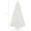 imageBest Choice Products Artificial Frosted Christmas Tree 6ft Premium PreLit Realistic Spruce Holiday Dcor wDense Branches Metal Base  Blue SpruceWhite Spruce