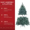 imageBest Choice Products Artificial Frosted Christmas Tree 6ft Premium Unlit Realistic Spruce Holiday Dcor wDense Branches Metal Base  Blue SpruceBlue Spruce
