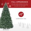 imageBest Choice Products Artificial Frosted Christmas Tree 6ft Premium Unlit Realistic Spruce Holiday Dcor wDense Branches Metal Base  Blue SpruceFrosted Green Spruce