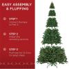 imageBest Choice Products Artificial Frosted Christmas Tree 6ft Premium Unlit Realistic Spruce Holiday Dcor wDense Branches Metal Base  Blue SpruceGreen Spruce