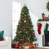 imageBest Choice Products Artificial Frosted Christmas Tree 6ft Premium Unlit Realistic Spruce Holiday Dcor wDense Branches Metal Base  Blue SpruceGreen Spruce