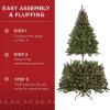 imageBest Choice Products Artificial Frosted Christmas Tree 6ft Premium Unlit Realistic Spruce Holiday Dcor wDense Branches Metal Base  Blue SpruceGreen Spruce