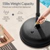 imageBest Choice Products Fillable Umbrella Base Stand Round Dome Plastic Patio Umbrella Base Stand Pole Holder for Outdoor Lawn w 55lbs Weight Capacity Adjustment Knob  BlackBlack
