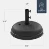 imageBest Choice Products Fillable Umbrella Base Stand Round Dome Plastic Patio Umbrella Base Stand Pole Holder for Outdoor Lawn w 55lbs Weight Capacity Adjustment Knob  BlackBlack