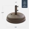 imageBest Choice Products Fillable Umbrella Base Stand Round Dome Plastic Patio Umbrella Base Stand Pole Holder for Outdoor Lawn w 55lbs Weight Capacity Adjustment Knob  BlackBrown