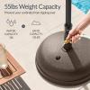 imageBest Choice Products Fillable Umbrella Base Stand Round Dome Plastic Patio Umbrella Base Stand Pole Holder for Outdoor Lawn w 55lbs Weight Capacity Adjustment Knob  BlackBrown
