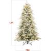 imageBest Choice Products Full Aspen Christmas Tree 6ft Prelit Realistic Noble Fir w 450 Glowing Micro LED Lights 2in1 White ampamp MulticolorFlocked