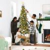 imageBest Choice Products Pencil Christmas Tree 75ft Prelit Alpine Slim Holiday Decoration Lighted Skinny Dcor LED Lights Metal StandGreen