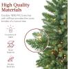imageBest Choice Products Prelit Pencil Christmas Tree 9ft Premium Artificial Tree Realistic Lighted Spruce Holiday Decor w 2in1 LED Lights BaseGreen W White Lights