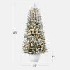 imageBest Choice Products Prelit Potted Flocked Pencil Christmas Tree 45Ft Artificial Lighted Holiday Dcor 175 Twinkling LEDs for Home Front Porch45ft