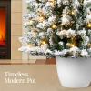 imageBest Choice Products Prelit Potted Flocked Pencil Christmas Tree 45Ft Artificial Lighted Holiday Dcor 175 Twinkling LEDs for Home Front Porch6ft