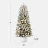 imageBest Choice Products Prelit Potted Flocked Pencil Christmas Tree 45Ft Artificial Lighted Holiday Dcor 175 Twinkling LEDs for Home Front Porch6ft
