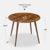 imageBest Choice Products Round 355in Dining Table for 4 wSturdy Wood Finish Steel Legs Mid Century Modern SpaceSaving Small Space Circle Dinette for Home Kitchen Apartment  Medium BrownBrown