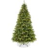 imageBest Choice Products PreLit Cedar Cypress Christmas Tree wTwinkling Lights 6ft Lighted Artificial Holiday Dcor White ampamp Multicolored LEDs6ft