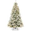 imageBest Choice Products PreLit Flocked Cedar Cypress Christmas Tree wTwinkling Lights 75ft Artificial Holiday Dcor White ampamp Multicolored LEDs9ft