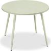 imageBest Choice Products Round 355in Dining Table for 4 wSturdy Wood Finish Steel Legs Mid Century Modern SpaceSaving Small Space Circle Dinette for Home Kitchen Apartment  Medium BrownSage
