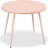 imageBest Choice Products Round 355in Dining Table for 4 wSturdy Wood Finish Steel Legs Mid Century Modern SpaceSaving Small Space Circle Dinette for Home Kitchen Apartment  Medium BrownPink